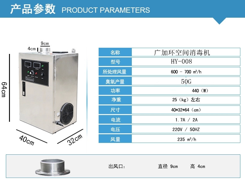 大風(fēng)量空氣治理機(jī)，OG-50A臭氧發(fā)生器解決五種室內(nèi)空氣污染